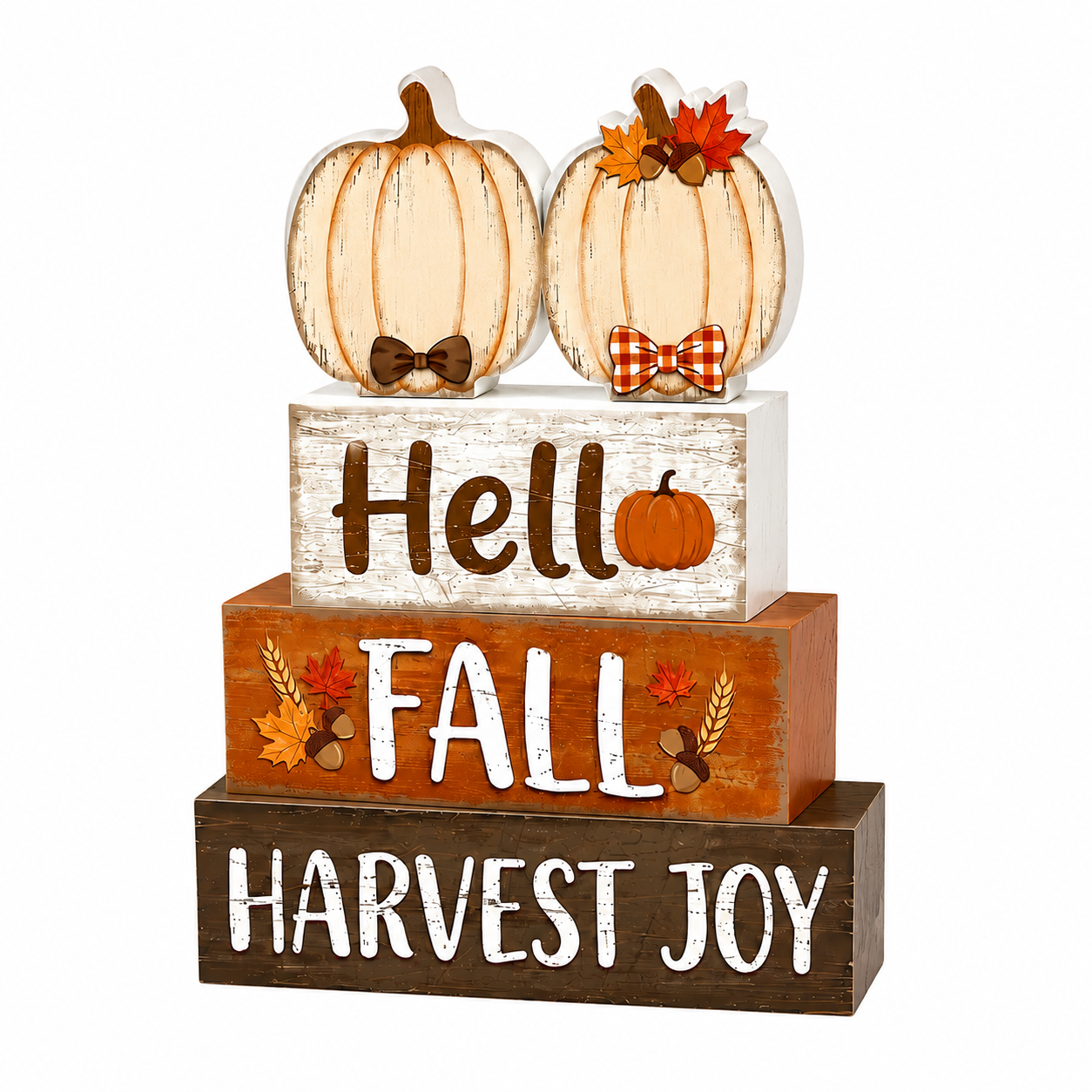 Home Bar Shelves - Autumn Layered Tray Decoration Set, Wooden