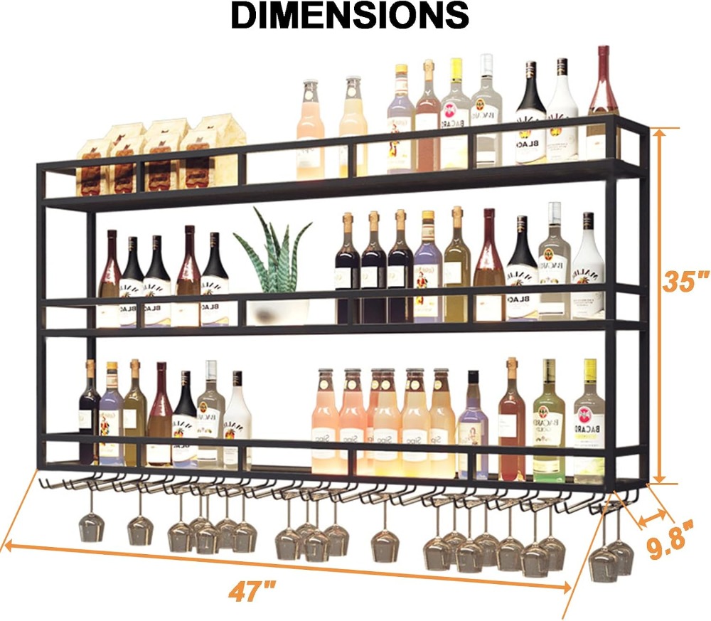 Large Heavy Duty 47in Wine Rac - Home Bar Shelves incelemesi ve fiyatı