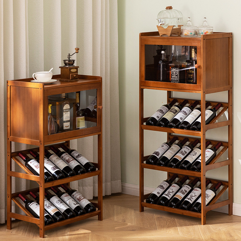 Solid Bamboo Wine Rack 3/4-Tie - Home Bar Shelves incelemesi ve fiyatı