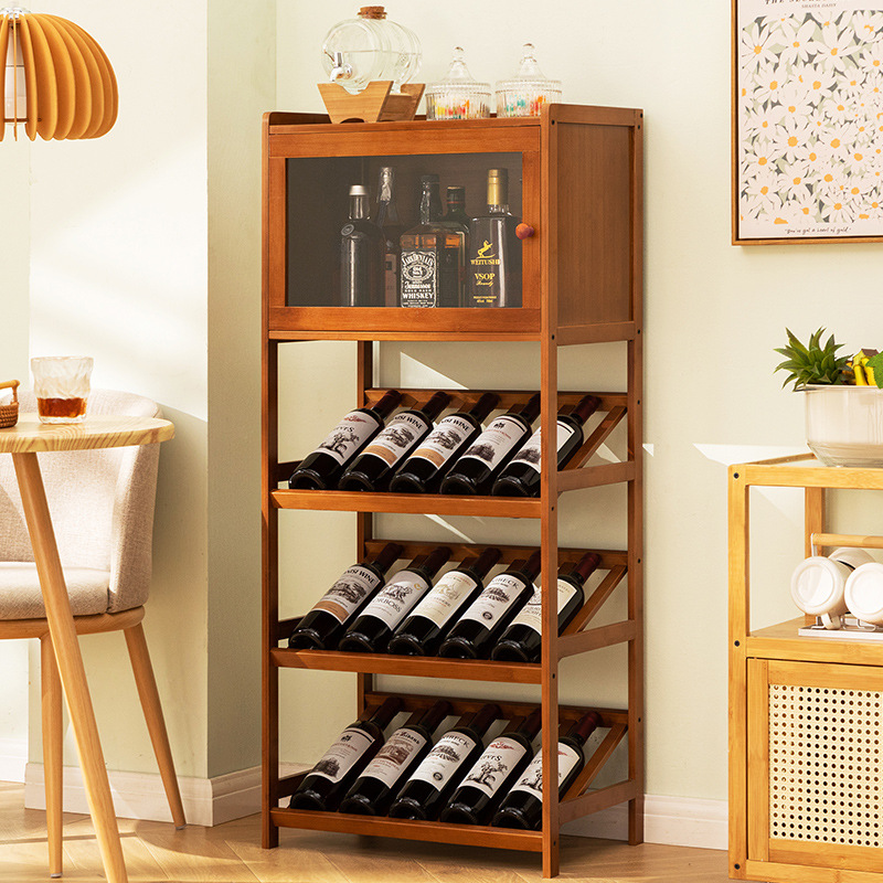 Solid Bamboo Wine Rack 3/4-Tie - Home Bar Shelves incelemesi ve fiyatı