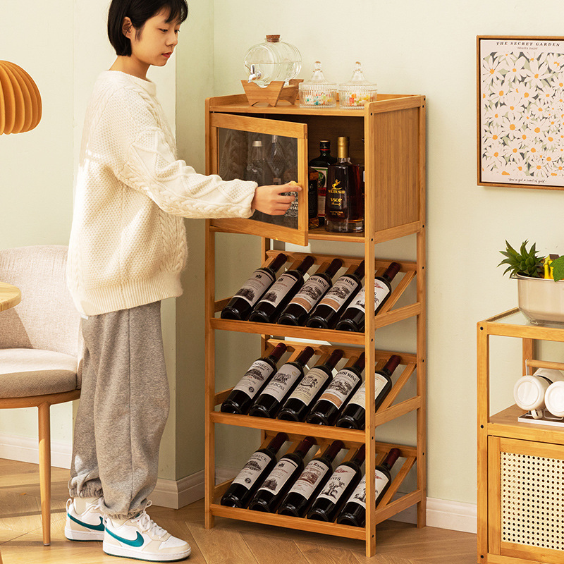 Solid Bamboo Wine Rack 3/4-Tie - Home Bar Shelves incelemesi ve fiyatı
