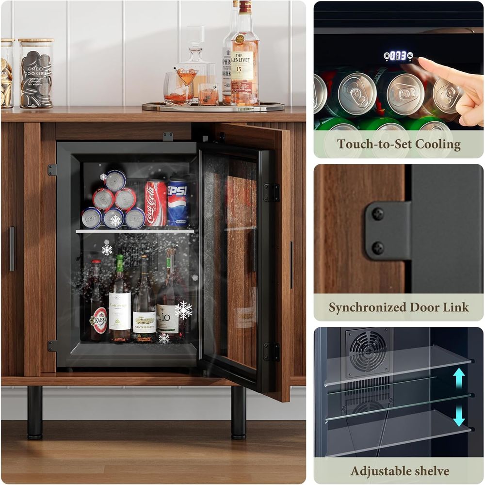 70 Walnut Beverage Cabinet wit - Home Bar And Cabinet incelemesi ve fiyatı