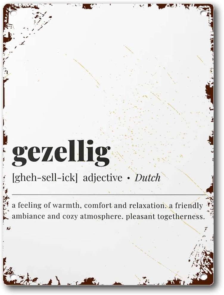 Tin Sign Dutch Word Art Gezell - Home Bar Word incelemesi ve fiyatı