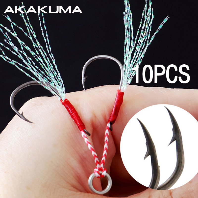 10Pcs Fishing Hooks Single Hoo - Jigger Double Sided incelemesi ve fiyatı