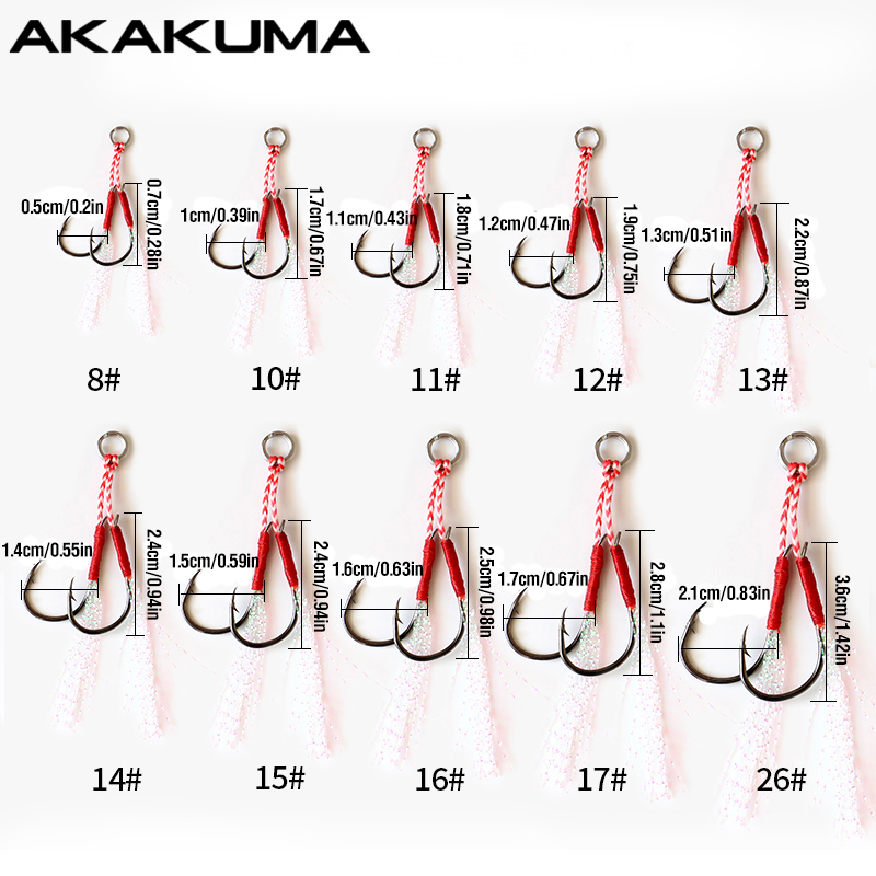 10Pcs Fishing Hooks Single Hoo - Jigger Double Sided incelemesi ve fiyatı