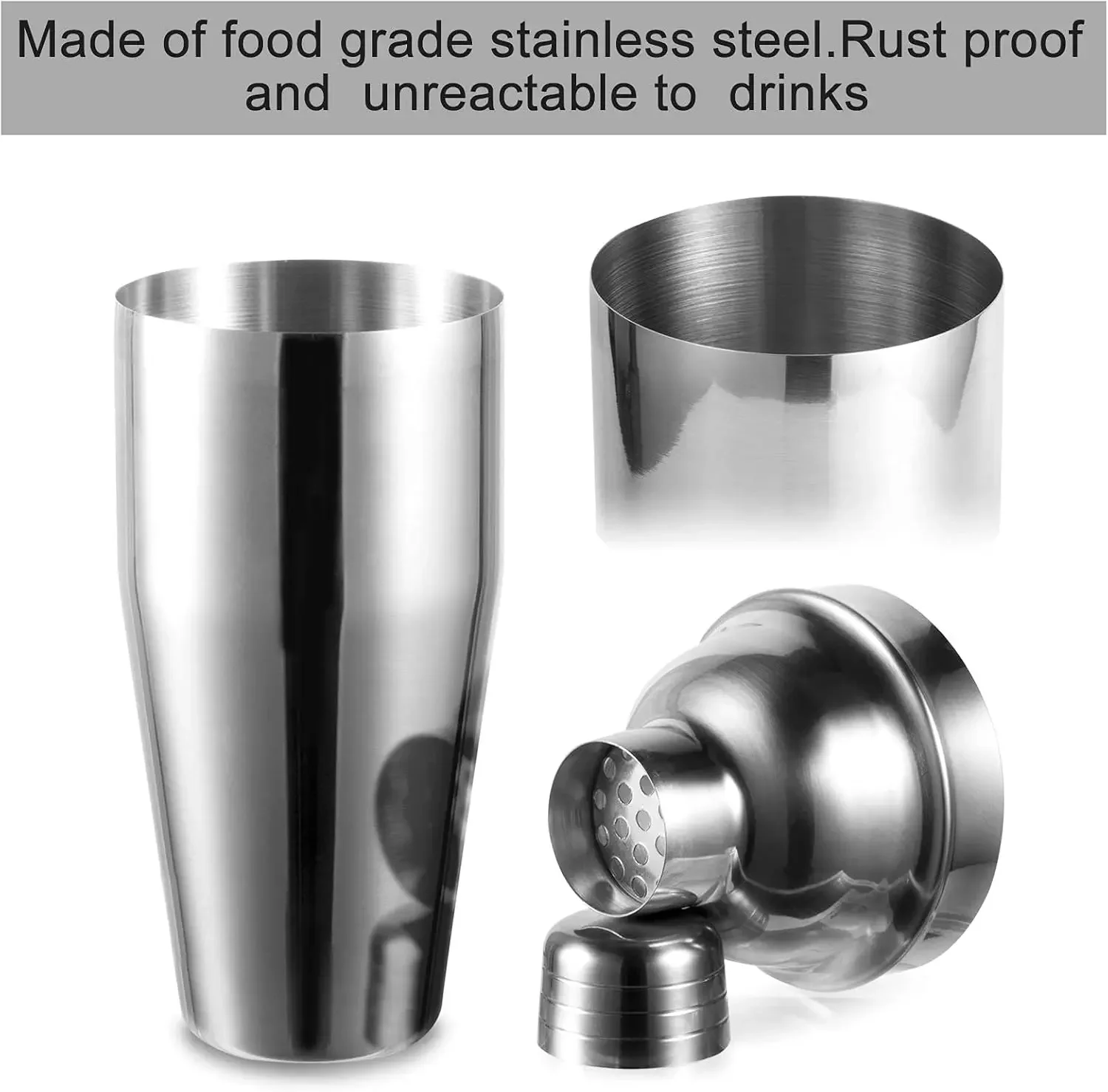 3/6pcs Cocktail Shaker Stainle - Boston Shaker Set incelemesi ve fiyatı