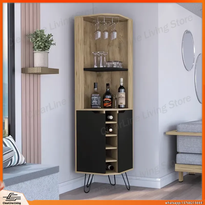Corner Bar Cabinet with 6 Buil - Home Bar Shelves incelemesi ve fiyatı