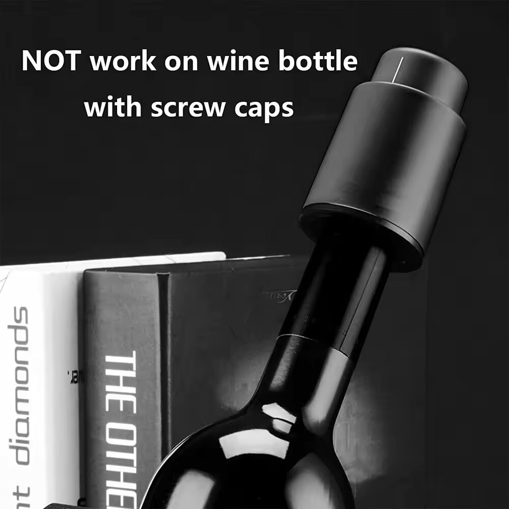 Black Vacuum-Sealed Wine Bottl - Wine Preservation Pump incelemesi ve fiyatı