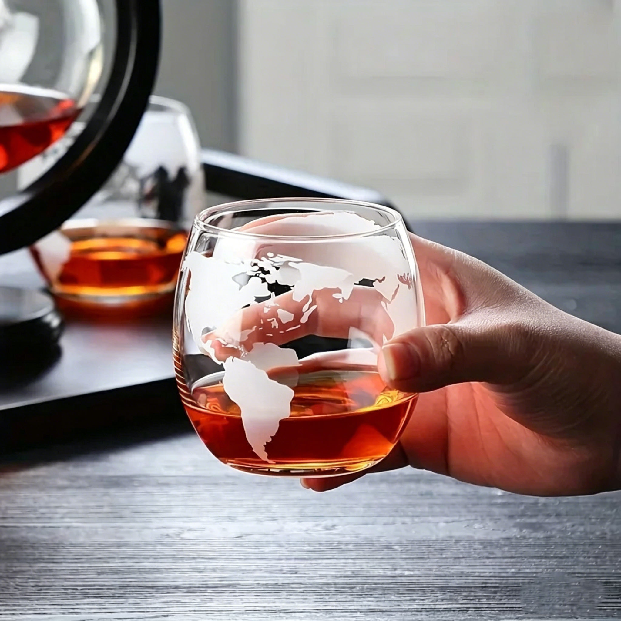 Globe Whiskey Decanter Set Lea - Decanter Globe Set incelemesi ve fiyatı