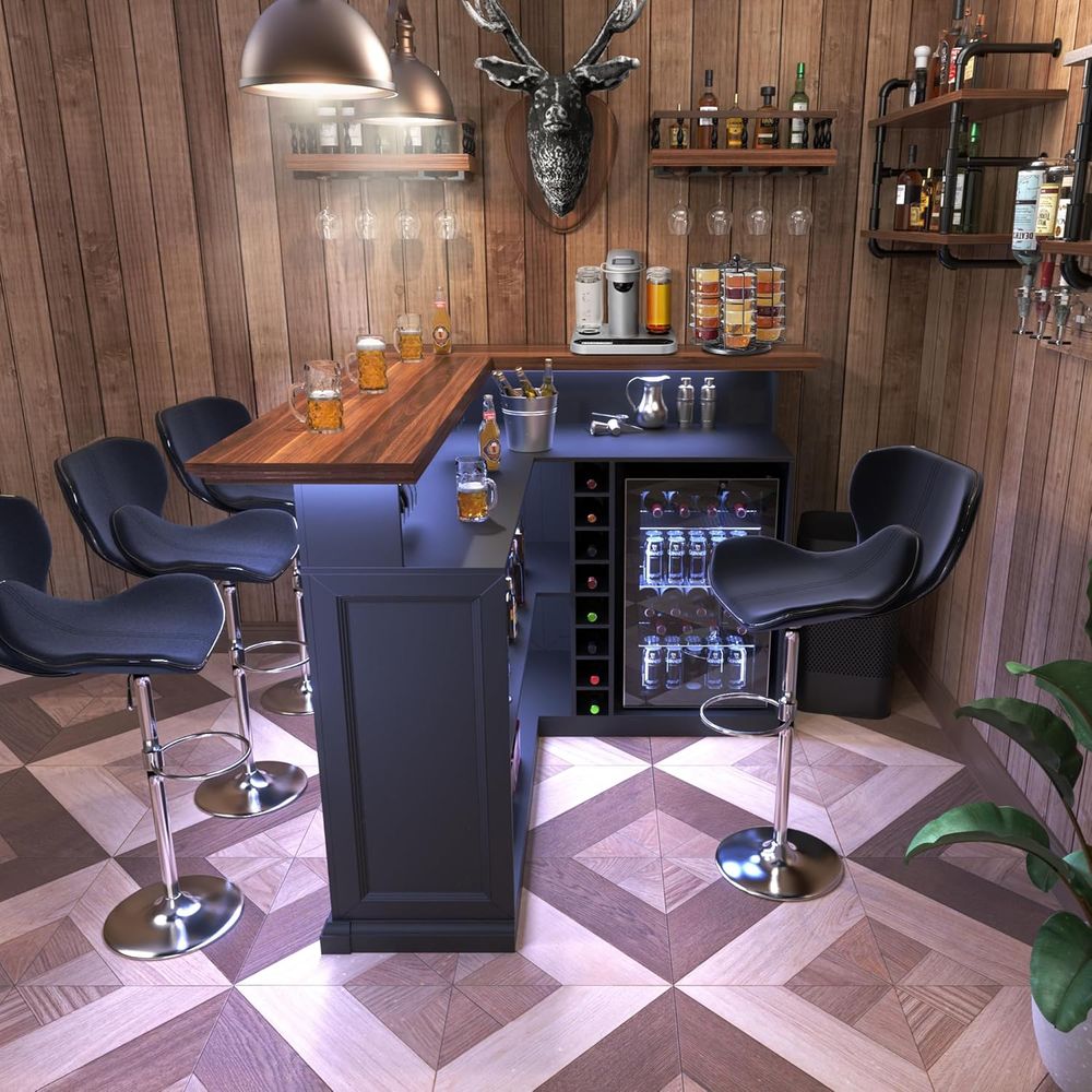 L-Shaped Home Bar Cabinet with - Home Bar And Cabinet incelemesi ve fiyatı