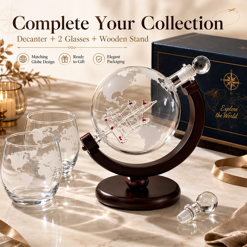 Globe Whiskey Decanter Set wit - Decanter Globe Set incelemesi ve fiyatı