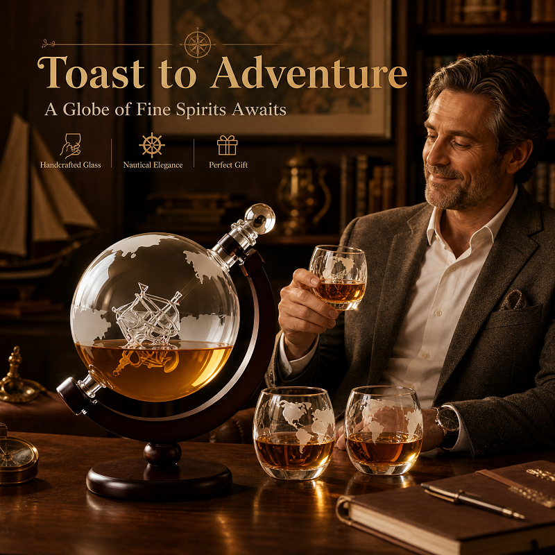 Globe Whiskey Decanter Set wit - Decanter Globe Set incelemesi ve fiyatı