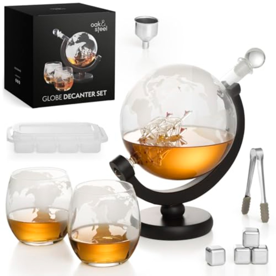 Oak Steel - 50 Oz Globe Whiske - Decanter Globe Set incelemesi ve fiyatı