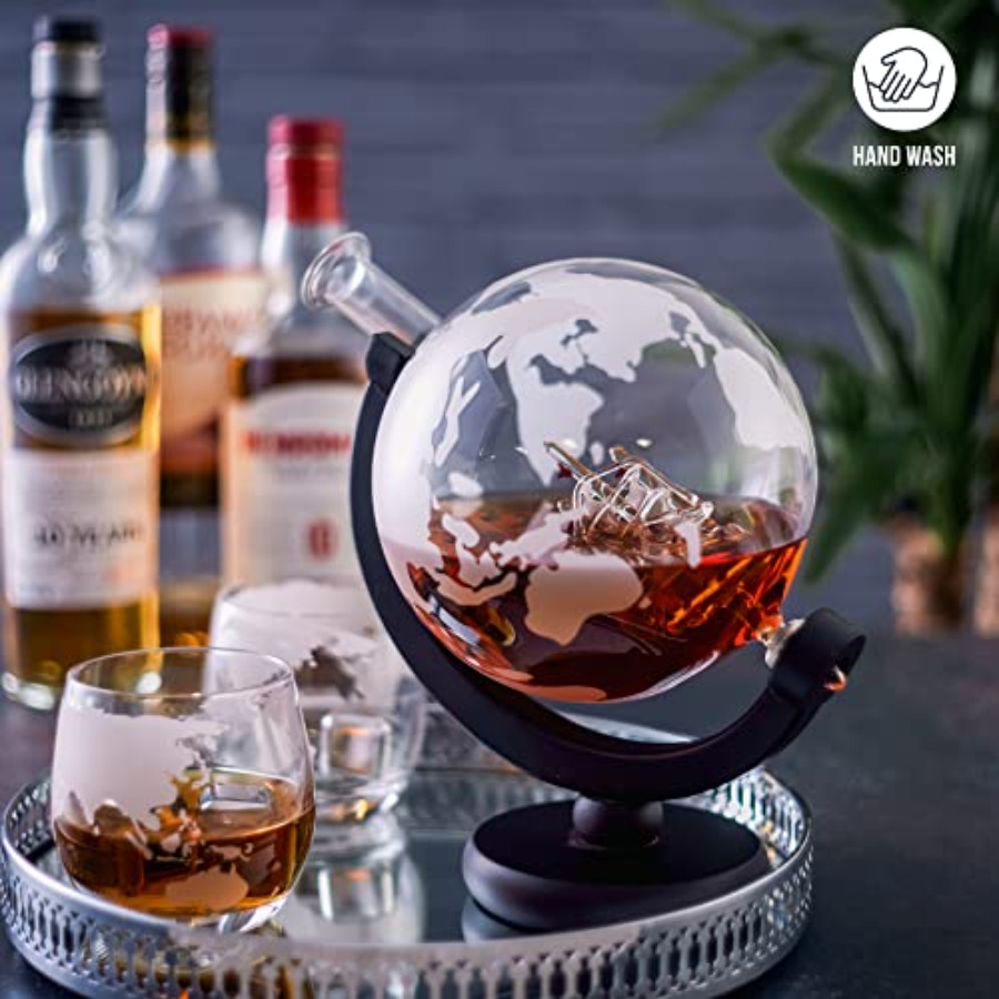 Oak Steel - 50 Oz Globe Whiske - Decanter Globe Set incelemesi ve fiyatı
