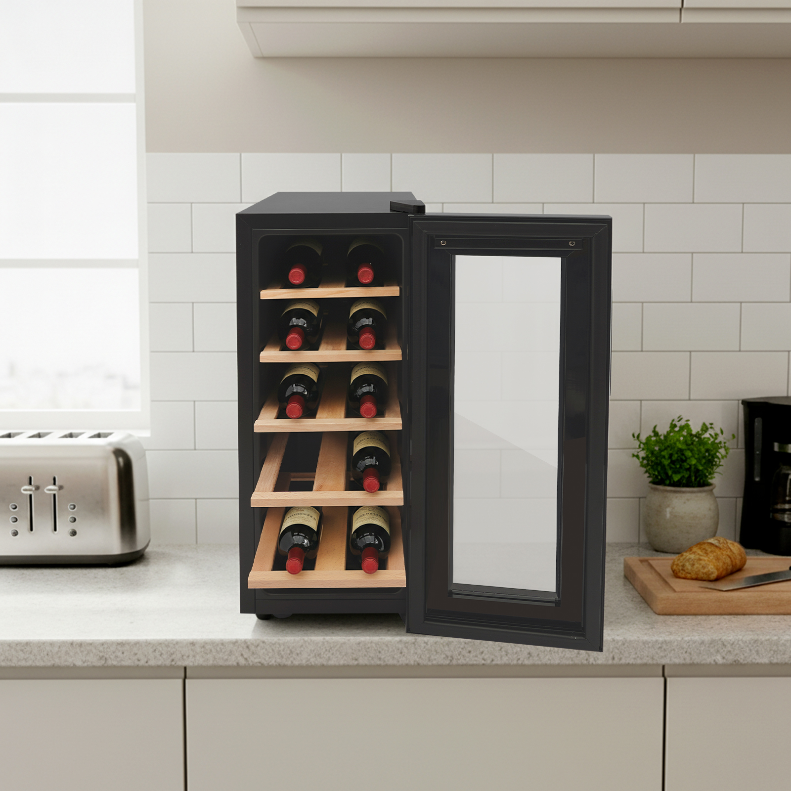 12 Bottle Wine Fridge, Freesta - Home Bar Shelves incelemesi ve fiyatı