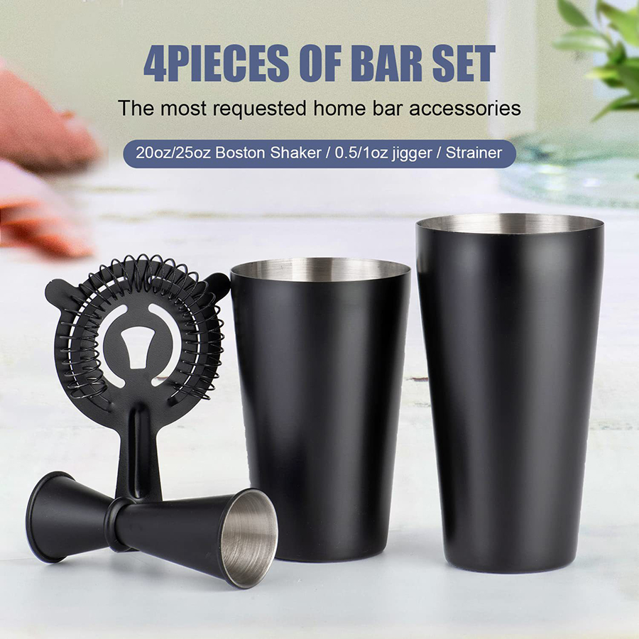 Boston Cocktail Shaker Set 4-P - Boston Shaker Set incelemesi ve fiyatı