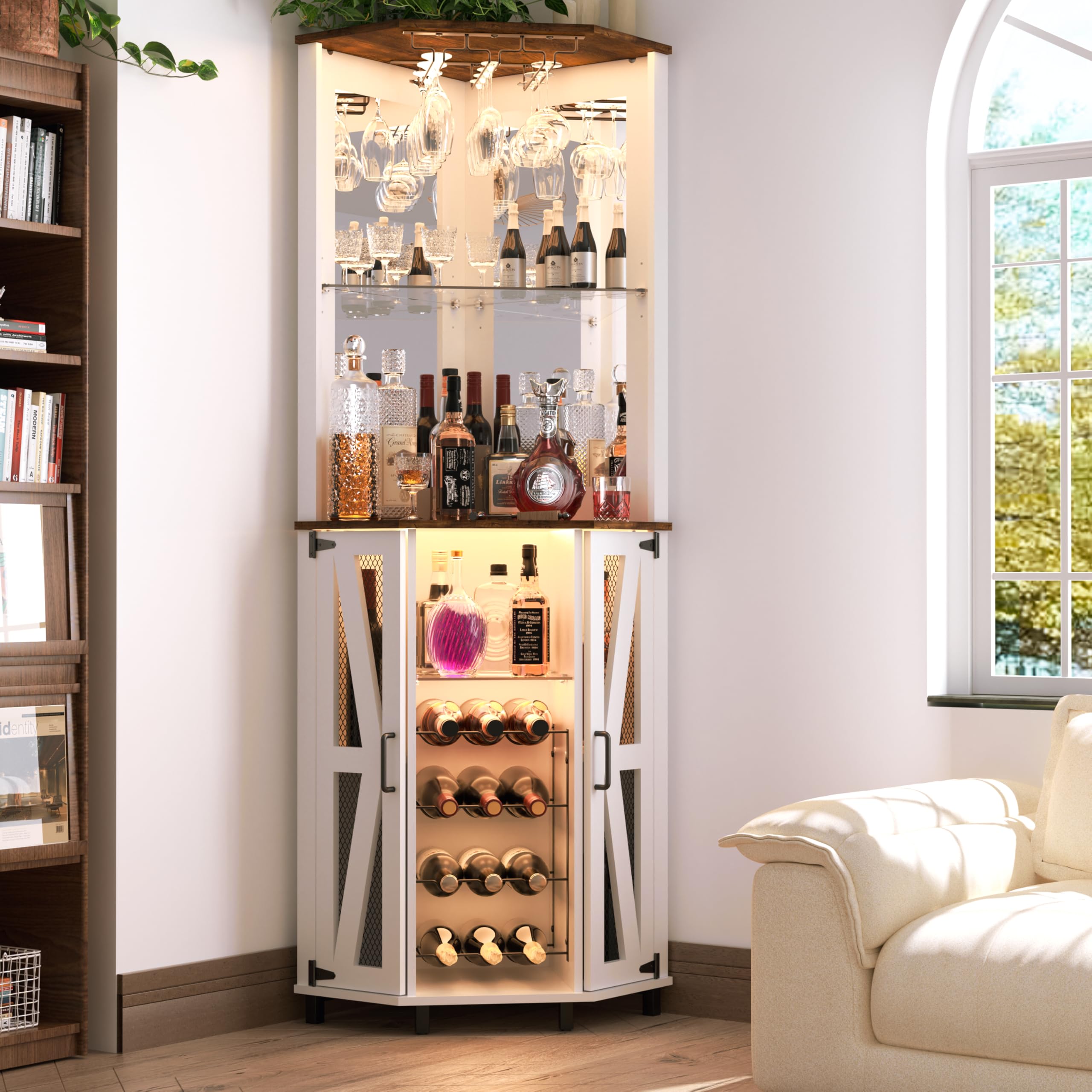 68.9 Inch Farmhouse-Style Corn - Home Bar Shelves incelemesi ve fiyatı
