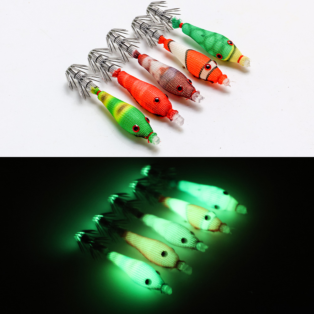 5 Pcs Squid Soft Baits, Lumino - Jigger Double Sided incelemesi ve fiyatı