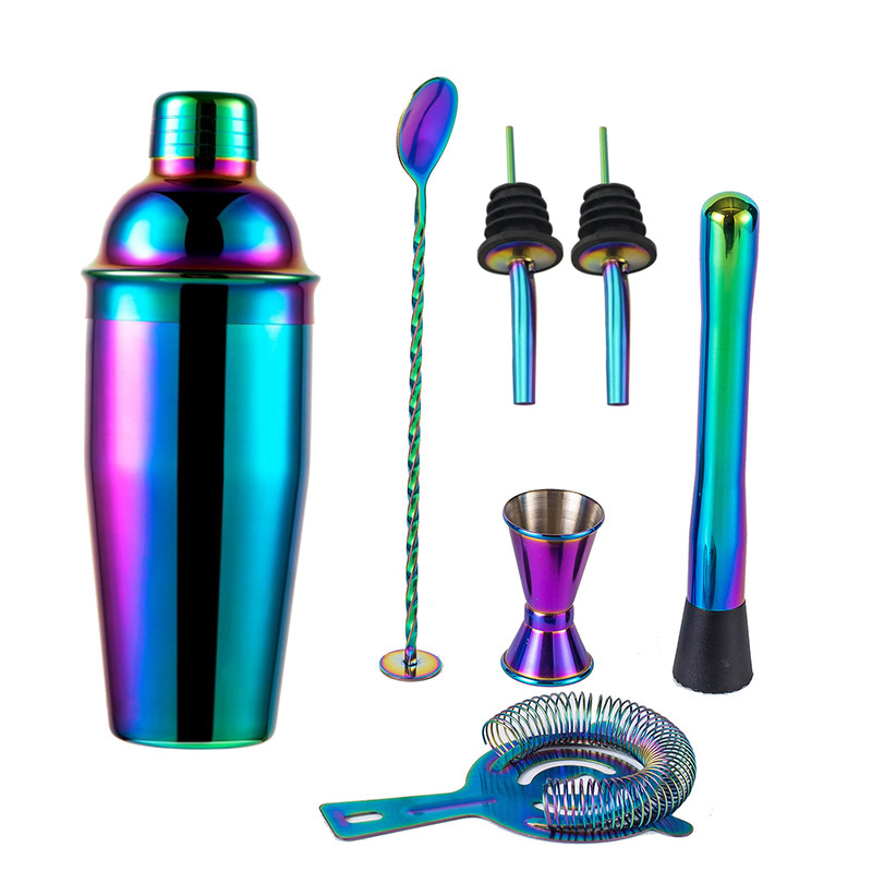 5/7pcs Rainbow Cocktail Shaker - Boston Shaker Set incelemesi ve fiyatı