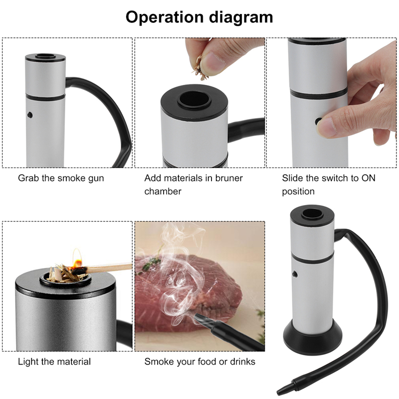 1 Set Food Cold Smoke Generato - Smoking Gun Kit incelemesi ve fiyatı