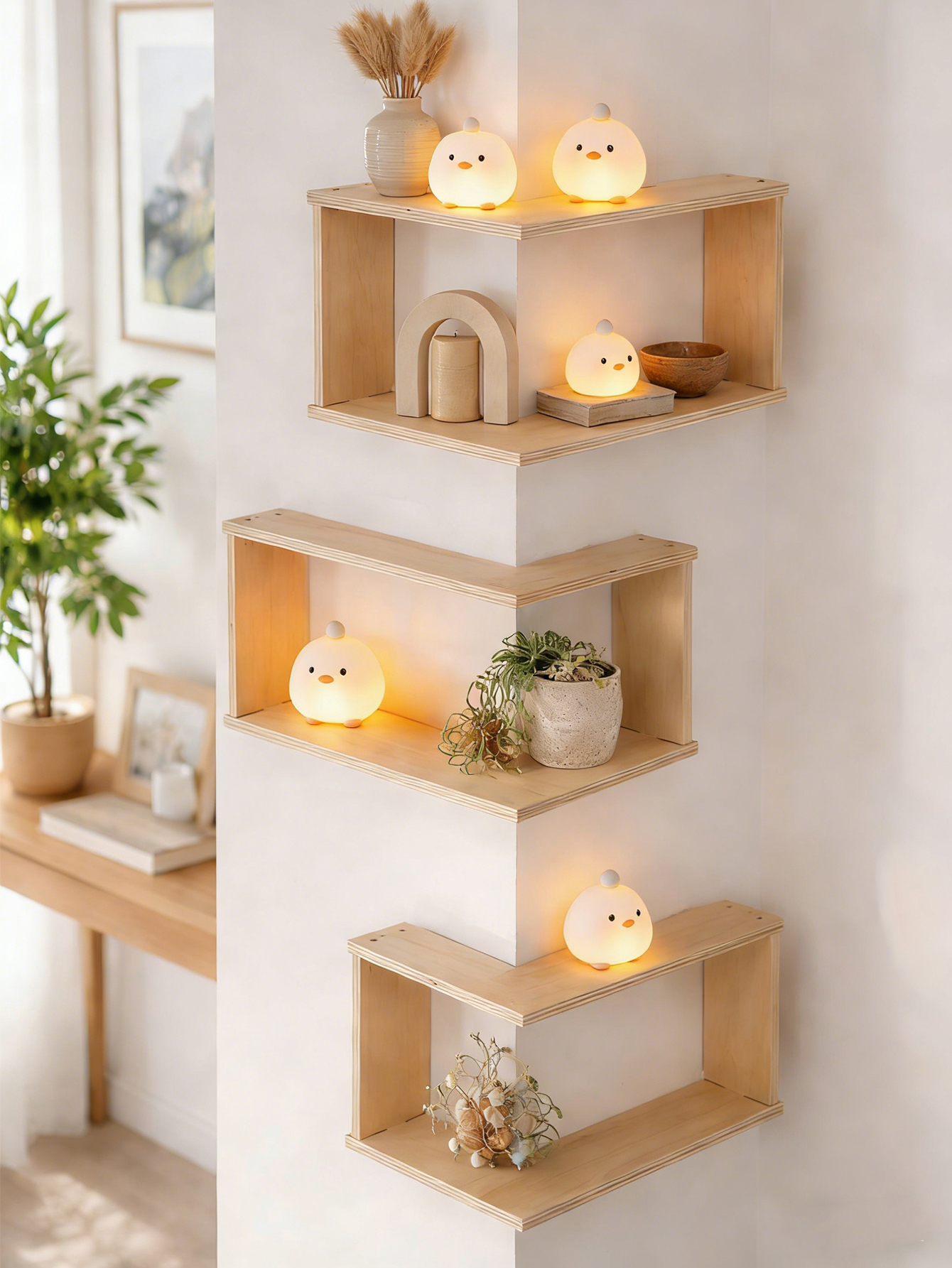 Corner Floating Wooden Shelves - Home Bar Shelves incelemesi ve fiyatı
