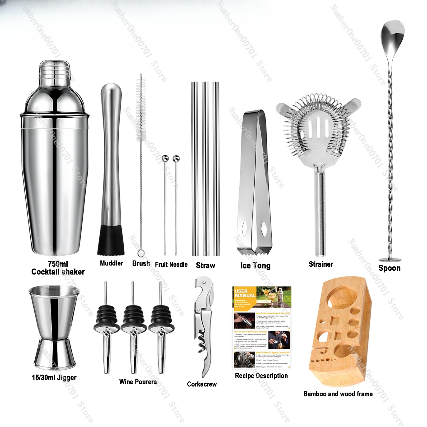 Stainless Steel Cocktail Shake - Boston Shaker Set incelemesi ve fiyatı