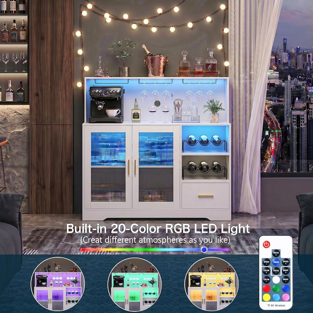 LED Lighted Home Bar Cabinet w - Home Bar Shelves incelemesi ve fiyatı