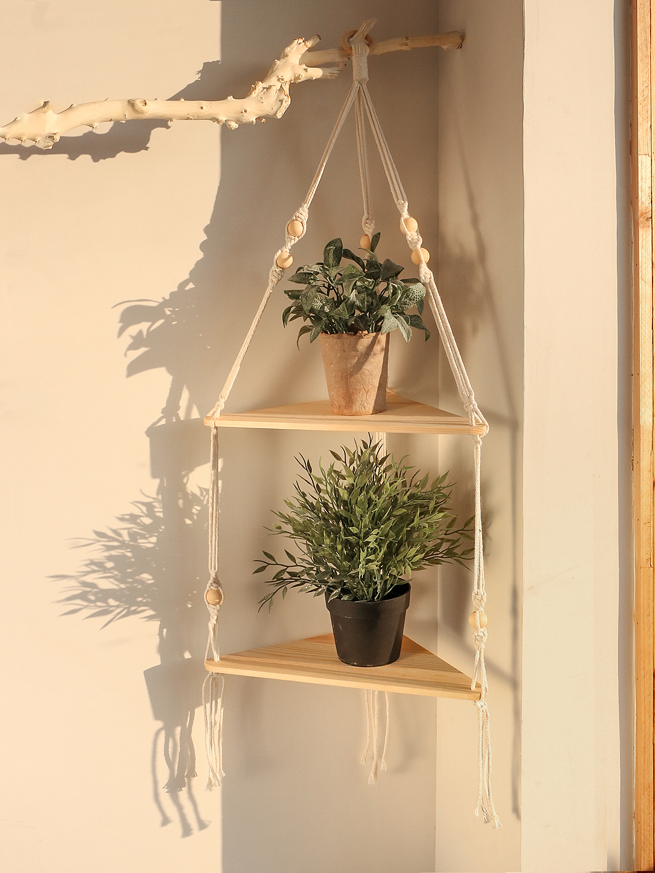Wooden Corner Shelf Wall Decor - Home Bar Shelves incelemesi ve fiyatı