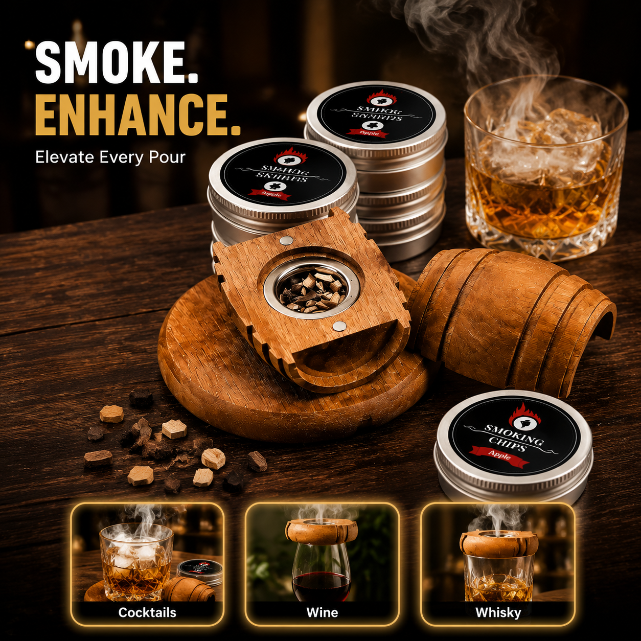 Whisky Smoking Kit, Oak Smoker - Smoking Gun Kit incelemesi ve fiyatı