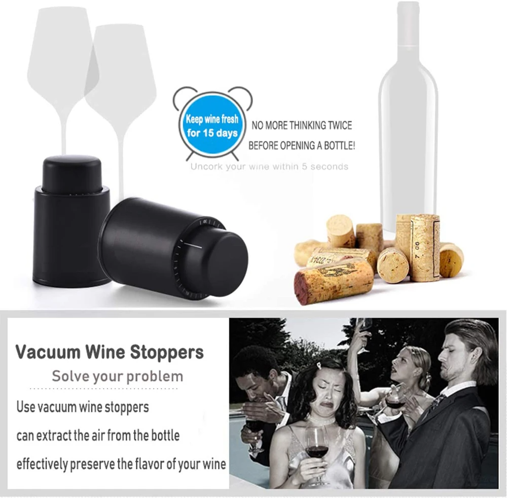 Vacuum Wine Bottle Cap Stopper - Wine Preservation Pump incelemesi ve fiyatı