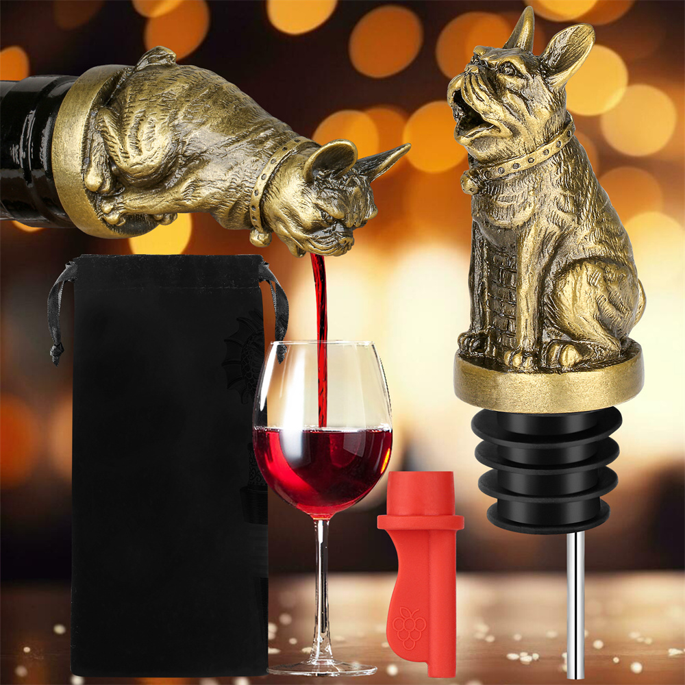 Cute French Bulldog Wine Pouer - Wine Preservation Pump incelemesi ve fiyatı