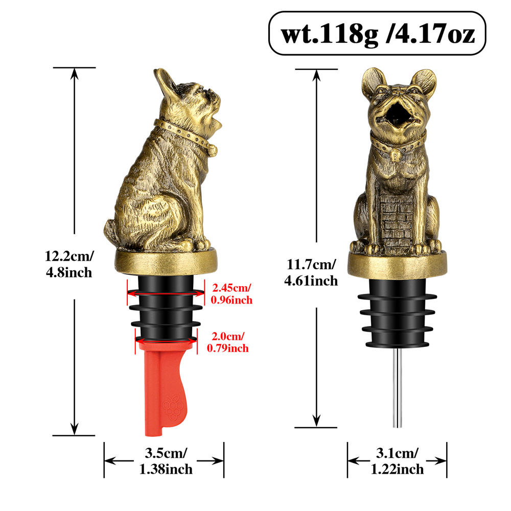 Cute French Bulldog Wine Pouer - Wine Preservation Pump incelemesi ve fiyatı