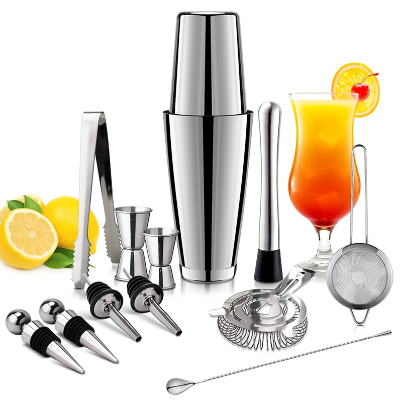 13Pcs/Set Stainless Steel Cock - Boston Shaker Set incelemesi ve fiyatı