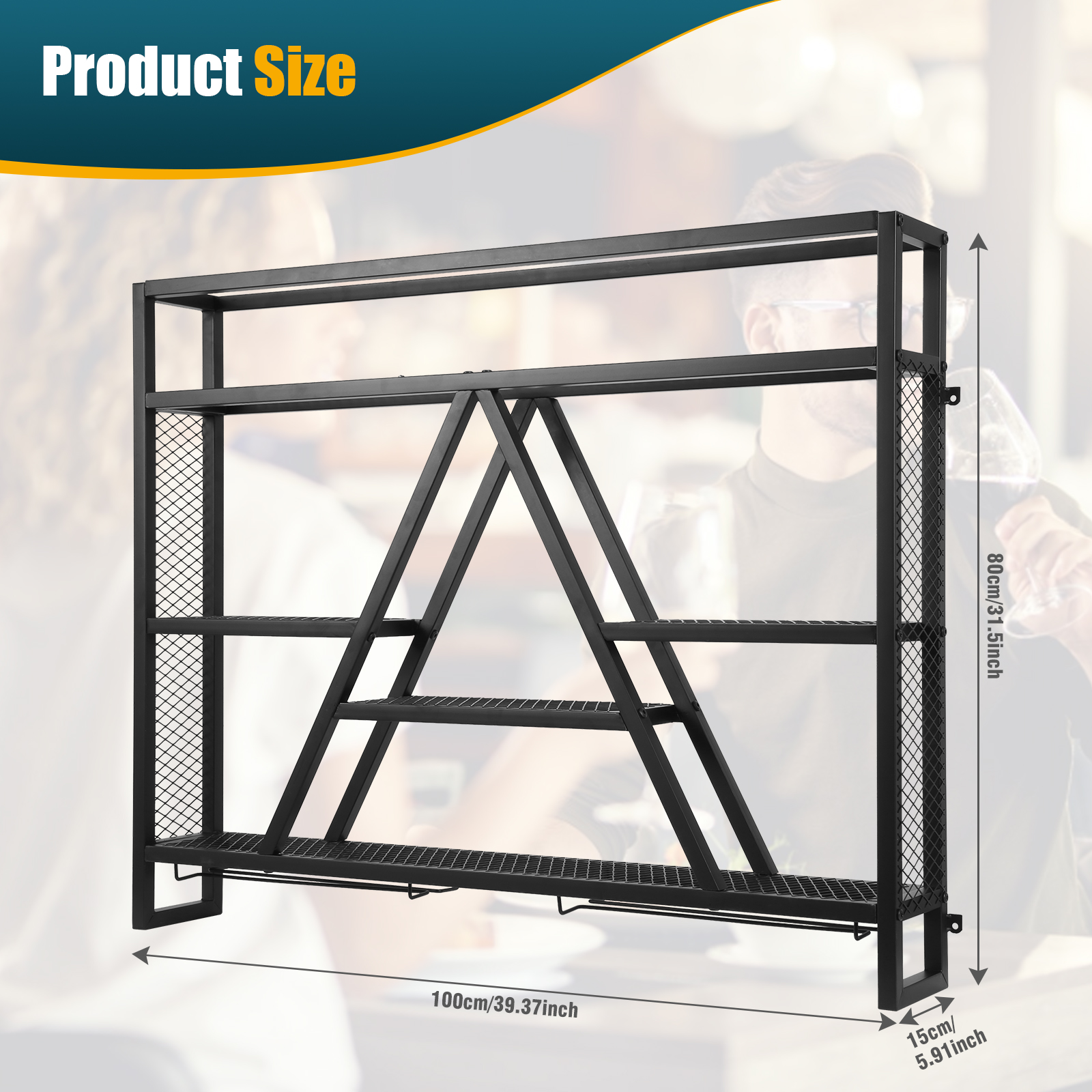 Metal Bottle & Glass Holder Mu - Home Bar Shelves incelemesi ve fiyatı