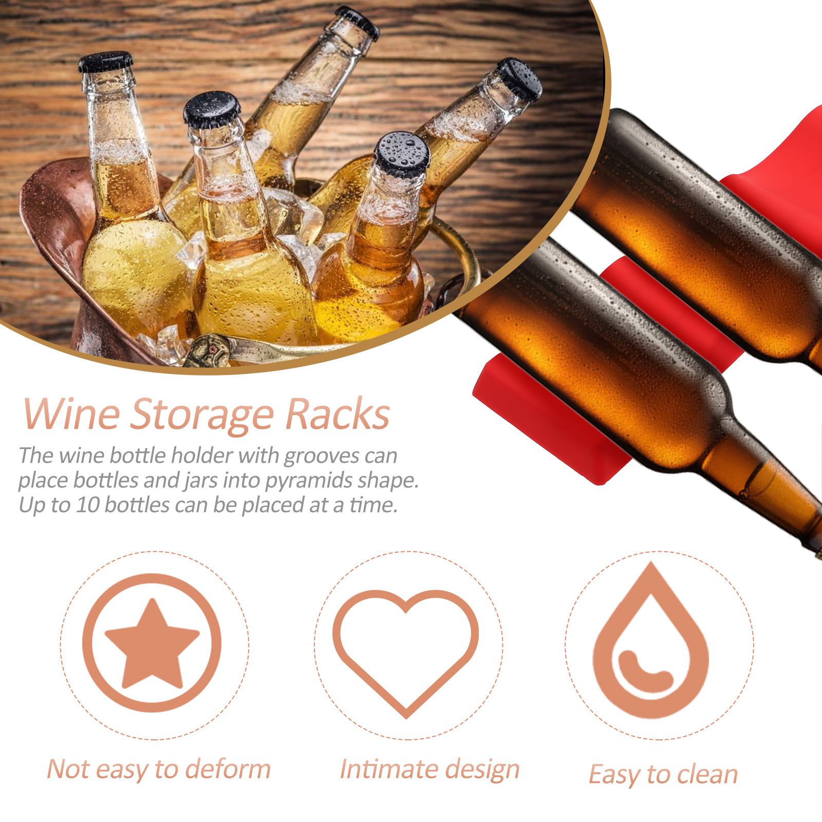 Bottle Stacker Rack Silicone F - Home Bar Stand incelemesi ve fiyatı