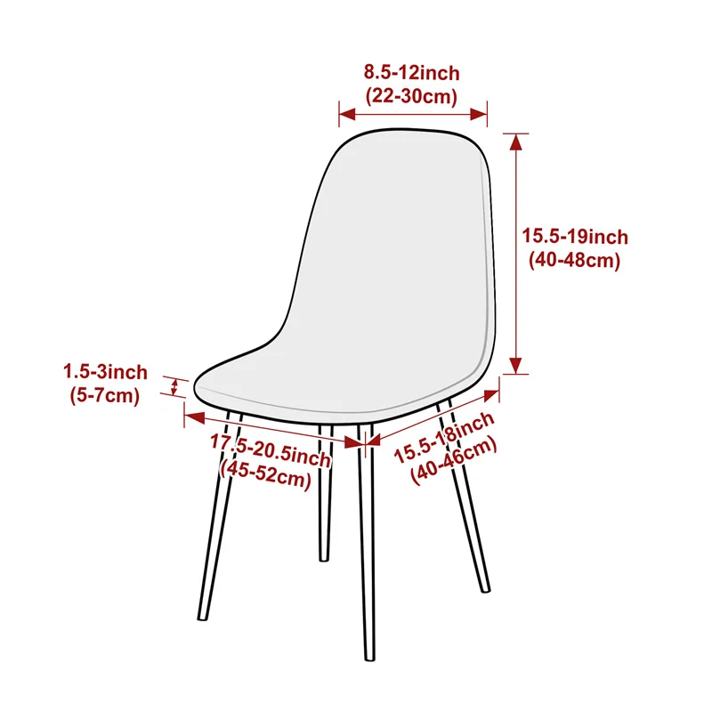 1PC Jacqaurd Shell Chair Cover - Home Bar Lounge incelemesi ve fiyatı