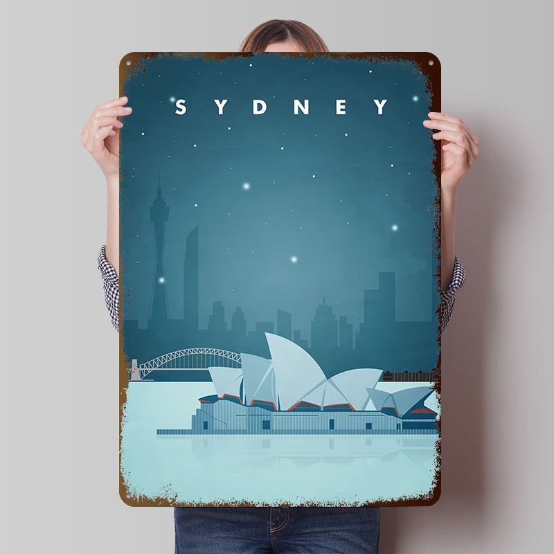 Sydney Travel Poster Customize - Home Bar Sydney incelemesi ve fiyatı