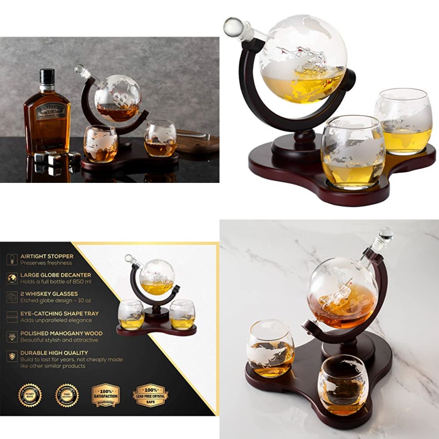 Whiskey Globe Decanter Set wit - Decanter Globe Set incelemesi ve fiyatı