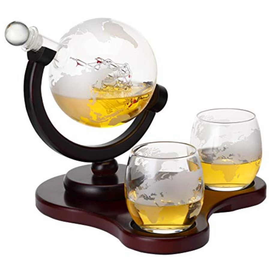 Whiskey Globe Decanter Set wit - Decanter Globe Set incelemesi ve fiyatı